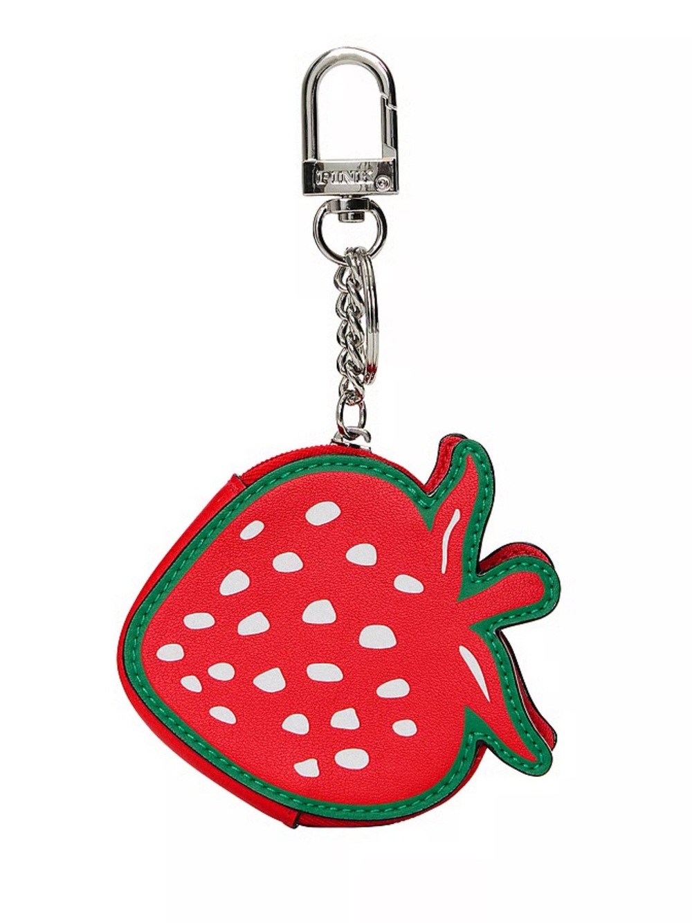 Victoria’s Secret PINK Strawberry Keychain Charm Coin Purse Pouch NWT